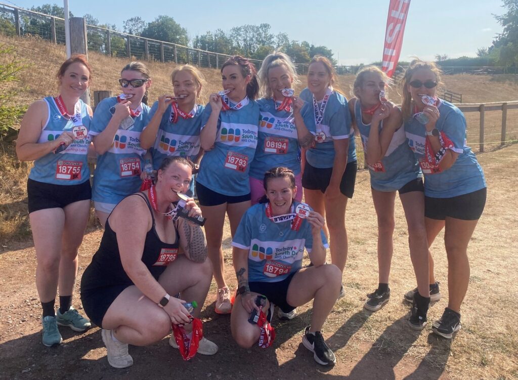 Emergency Department 5k team with their medals